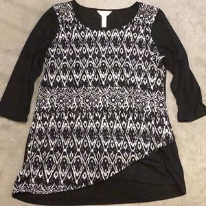 Black and white maternity sweater